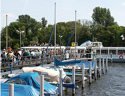 Der Anleger am Kladower Hafen